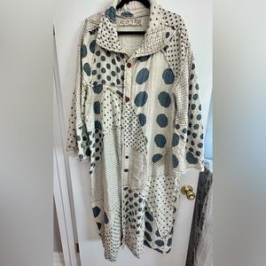 Magnolia Pearl Patchwork Quilted Linen Sila Coat